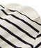 Tutina bebé a righe beige COQUILLE/blu ABYSSE