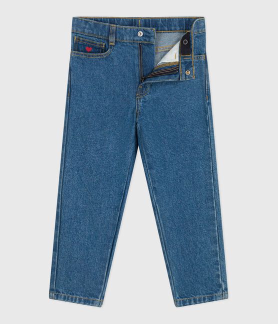 Pantaloni in denim bambina blu DENIM MOYEN