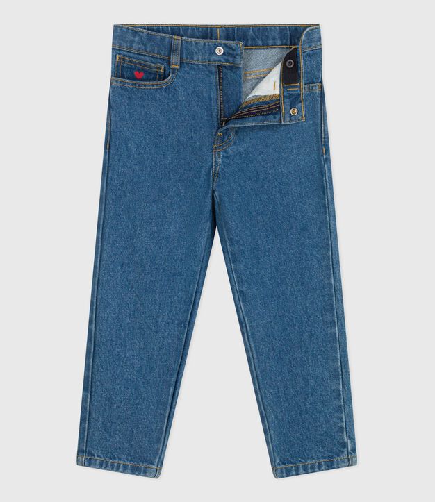 Pantaloni in denim bambina blu