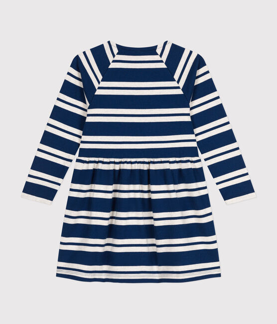 Abito a maniche lunghe in cotone spesso bambina  blu MEDIEVAL/ MONTELIMAR