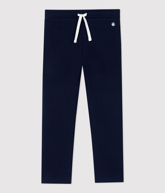 Pantaloni comodi in cotone bambina blu SMOKING
