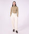 Dolcevita in cotone tinta unita donna beige