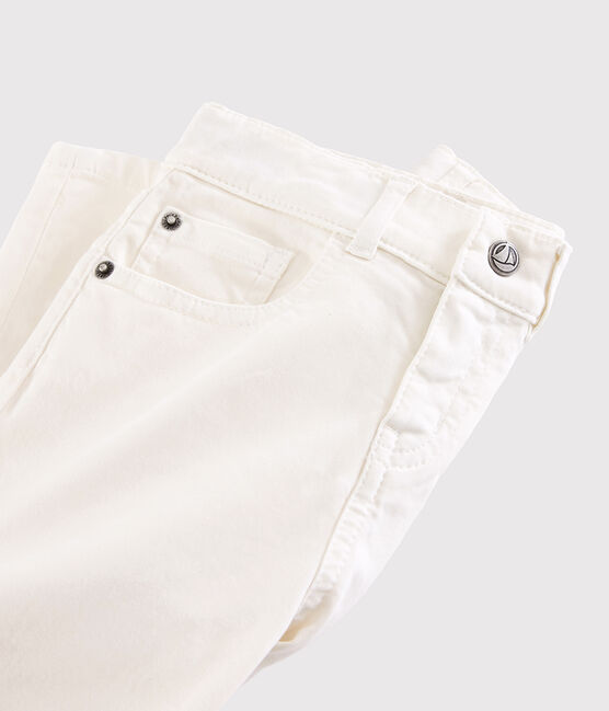 Pantaloni in serge bambino bianco MARSHMALLOW