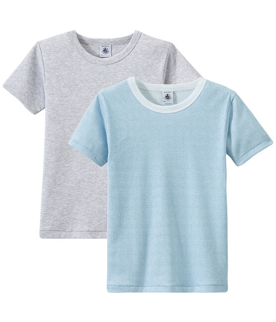 Lotto di 2 t-shirts per bambino a maniche corte bianco LOT