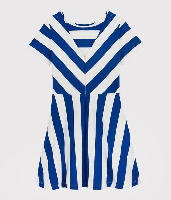 Abito a righe Donna blu SURF/bianco MARSHMALLOW