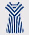 Abito a righe Donna blu SURF/bianco MARSHMALLOW
