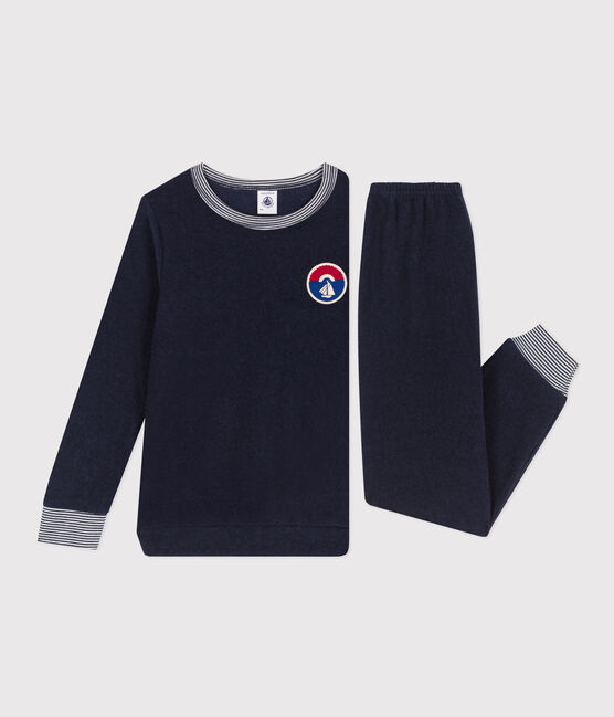 Pigiama in spugna bouclette per bambino unisex blu SMOKING