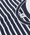 T-shirt LE DROIT girocollo in cotone Donna blu SMOKING/bianco MARSHMALLOW