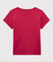 T-shirt iconica in cotone bambina - bambino rosa CRANBERRY