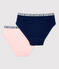 Confezione da 2 slip sportivi bambina in cotone biologico variante 1
