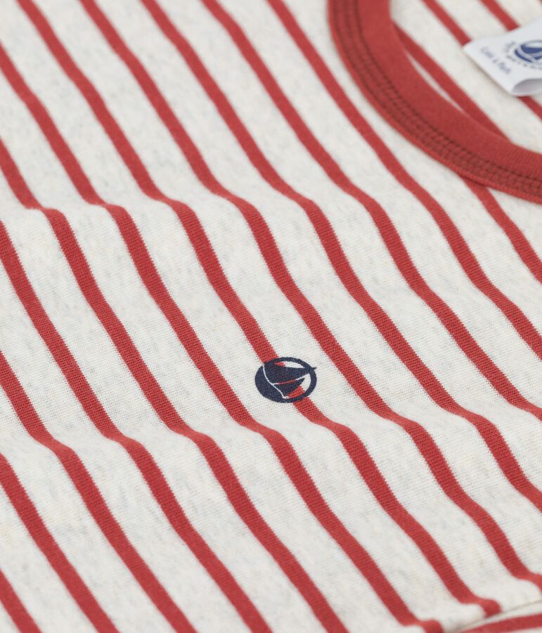 T-shirt  maniche corte in cotone bambino beige/marrone