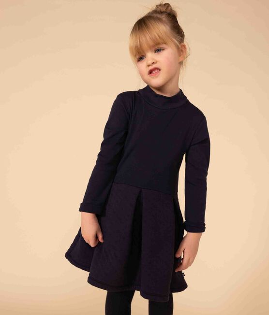 Abiti maniche lunghe tinta unita bambina blu SMOKING