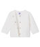 Cardigan in tubique trapuntato neonata bianco MARSHMALLOW