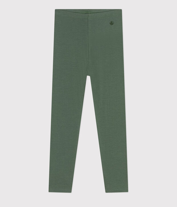 Jeggings bambina in jersey elasticizzato verde