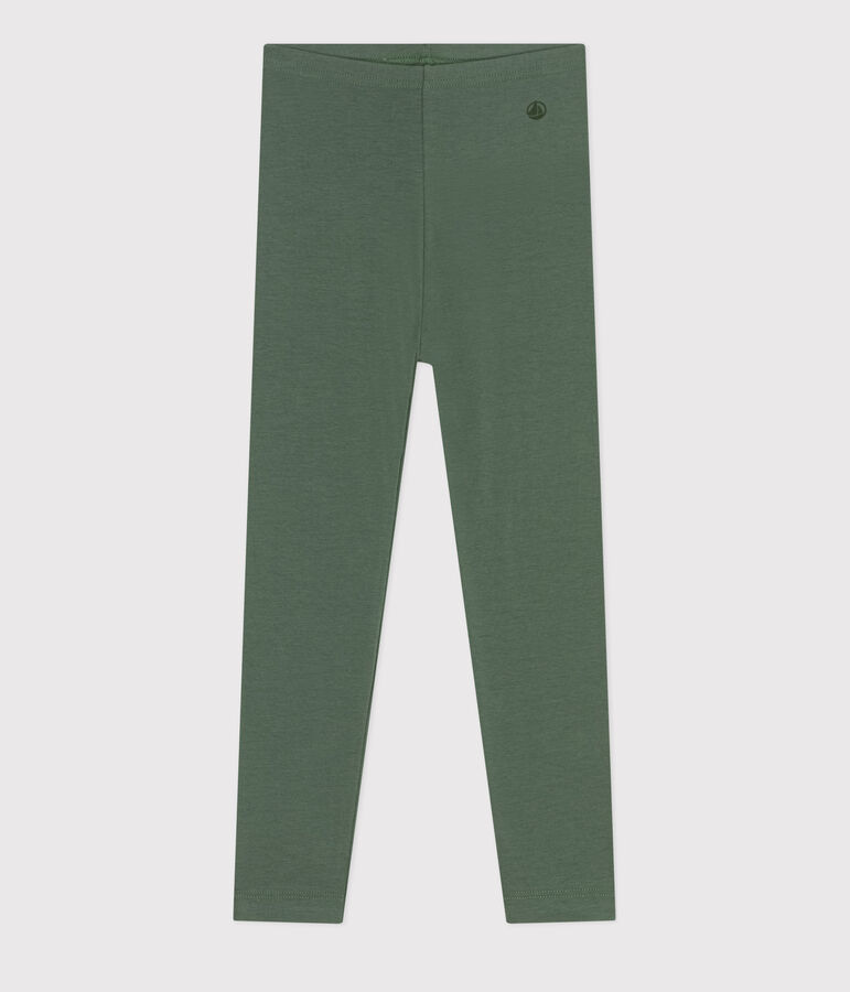Jeggings bambina in jersey elasticizzato verde
