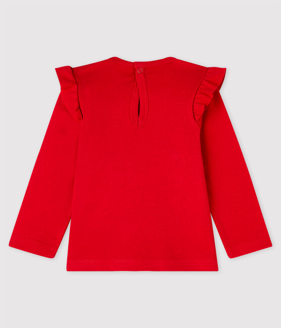 Blusa a manica lunga bebè femmina rosso TERKUIT