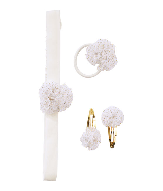 Lotto accessori per capelli bianco MARSHMALLOW/giallo DORE