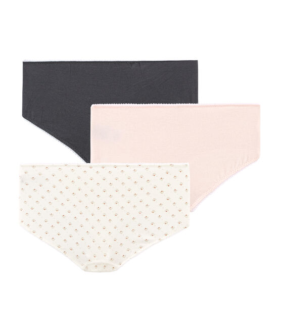 Trio shorty bambina in cotone stretch variante 1