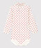 Body in cotone bebè. bianco MARSHMALLOW/rosso TERKUIT