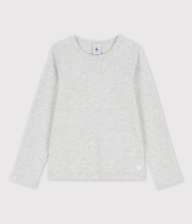 T-shirt bambina/bambino a maniche lunghe grigio