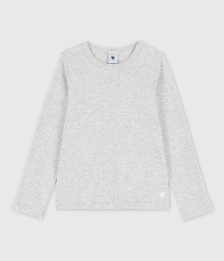 T-shirt bambina/bambino a maniche lunghe grigio BELUGA