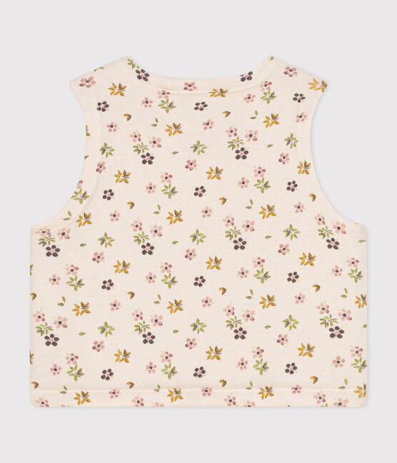 CARDIGAN SENZA MANICHE DOUBLE-FACE IN COTONE NEONATO beige AVALANCHE/ CUIVRE
