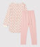 Camicia da notte bambina a fiori in cotone bianco MARSHMALLOW/bianco MULTICO