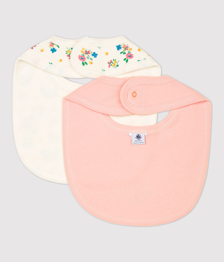 Confezione da 2 bavaglini in cotone biologico multicolore