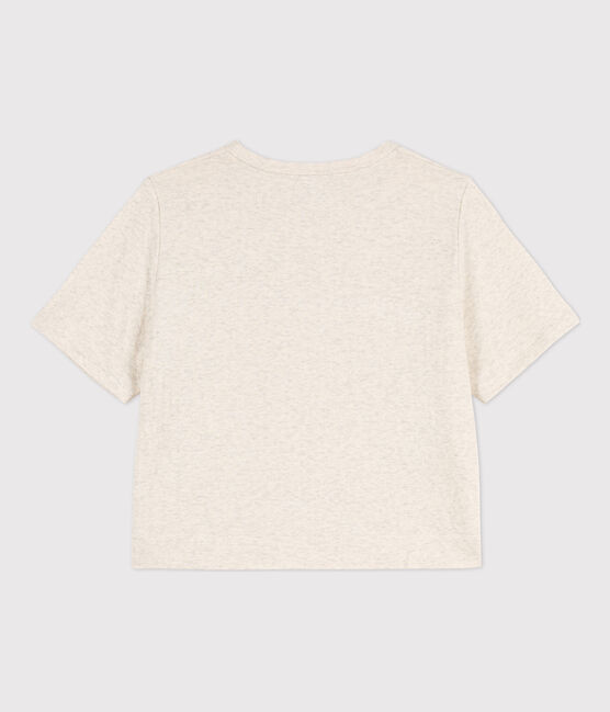 T-shirt LE BOXY in cotone donna beige MONTELIMAR CHINE