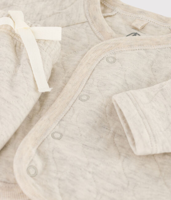 Completo 2 pezzi bebè in cotone trapuntato beige MONTELIMAR CHINE