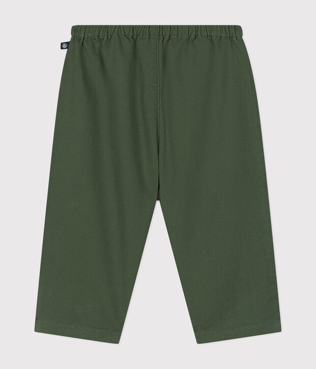 Pantaloni in cotone/lino beb&egrave; verde