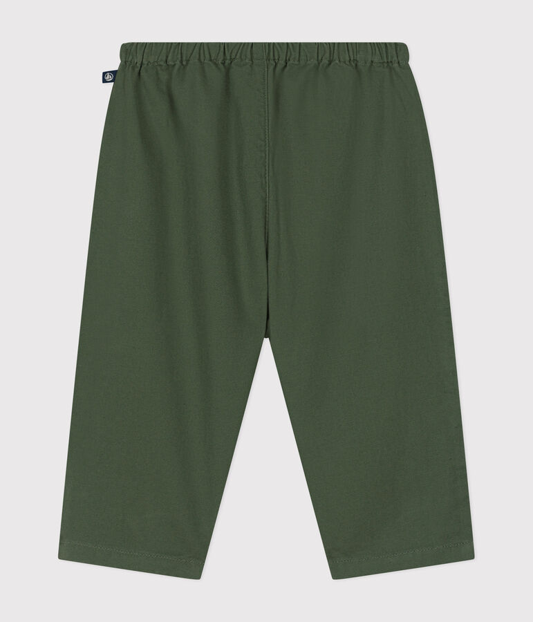 Pantaloni in cotone/lino beb&egrave; verde