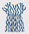 Abito a maniche corte fantasia in cotone bambina bianco AVALANCHE/ MULTICO