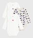 Set di body incrociati a maniche lunghe in cotone fantasia neonato