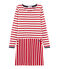 Abito maniche lunghe donna rosso TERKUIT/bianco MARSHMALLOW