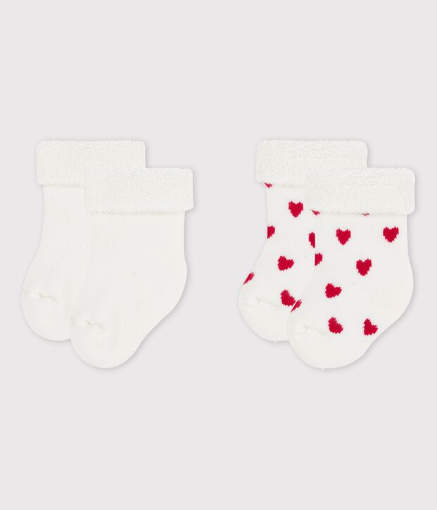 Set di 2 paia di calzini beb&egrave; lavorati a maglia multicolore