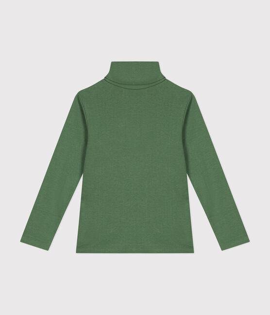 Dolcevita in cotone bambina/bambino verde PALMERAIE