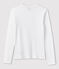 T-shirt L'ICONIQUE girocollo in cotone donna bianco ECUME