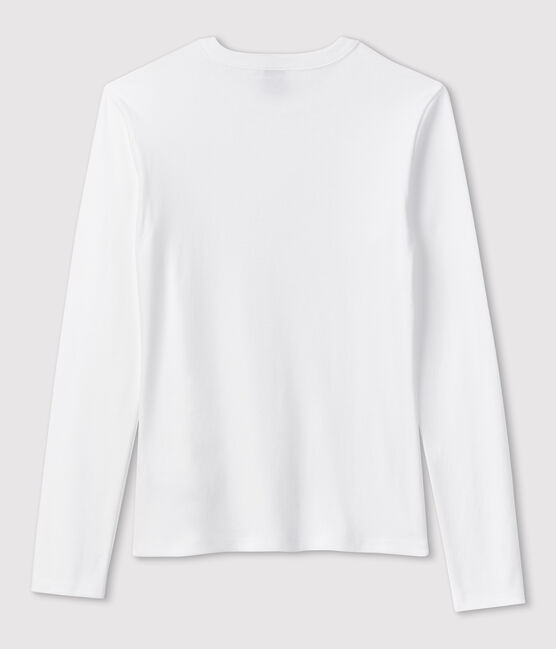 T-shirt L'ICONIQUE girocollo in cotone donna bianco ECUME