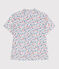 Blusa a maniche corte in cotone a fiori bambina bianco MARSHMALLOW/bianco MULTICO