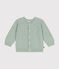 Cardigan in tricot di cotone bebè verde HERBIER