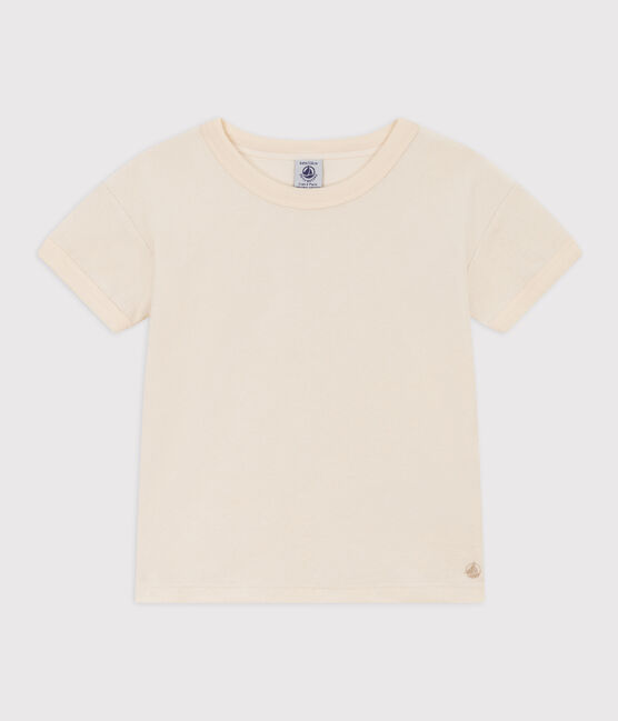 T-shirt bambino unisex in spugna bouclette ecru AVALANCHE