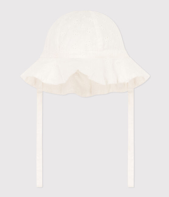 Cappellino in sangallo bebè bianco MARSHMALLOW