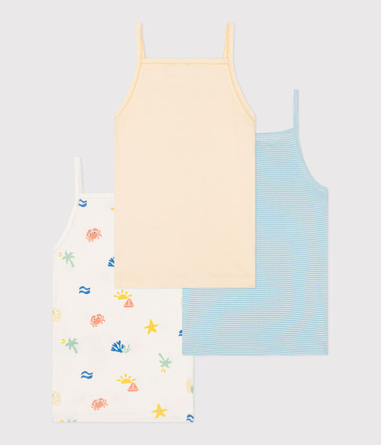 Set di 3 canotte in cotone con stampa bambino  variante 1