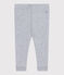 Leggings in cotone tinta unita neonato grigio FUMEE CHINE