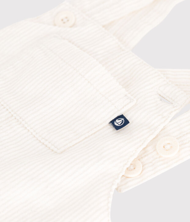 Salopette in velluto a coste tinta unita neonato MILK