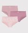 Confezione di slip a vita alta in cotone a fiori bambino multicolore