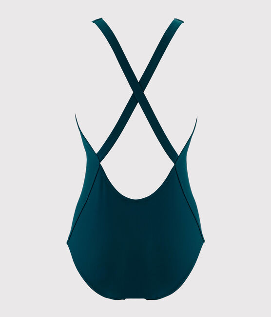 Costume intero donna incrociato sulla schiena verde PINEDE