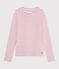 T-shirt a maniche lunghe in cotone a righe donna bianco/rosso