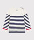 Pullover in misto lana e cotone a righe bambino